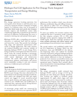 Hydrogen Fuel Cell Application for Port Drayage Truck Integrated Transportation and Energy Modeling Brief