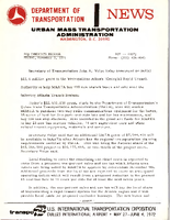 Department of Transportation News Urban Mass Transportation Administration DOT 22071