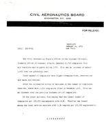 Air Travel Consumer Report December 1974