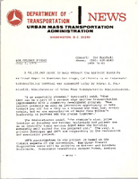 Department of Transportation News Urban Mass Transportation Administration UMTA 7661