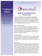 NJDOT Complete Streets Assessment Brief