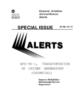 General Aviation Airworthiness Alerts Special Issue AFS  96 1 Transportation of Oxygen Generators Chemical Improve ReliabilityInterchange Service Experience