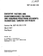 Causative Factors and Countermeasures for Rural and Suburban Pedestrian Accidents Accident Data Collection and Analysis