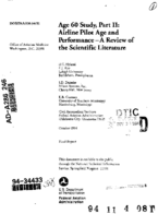 Age 60 Study Part II Airline Pilot Age and Performance  a Review of the Scientific Literature
