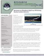 Maintenance of Roadway Edge DropOff Utilizing Readily Available Materials Project Capsule