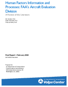 Human Factors Information and Processes for FAAs Aircraft Evaluation Division  A Review of the Literature