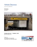 Vehicle Clearance Literature Review  October 5 2015