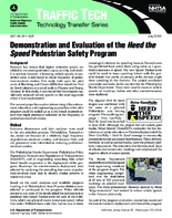 Demonstration and Evaluation of the Heed the Speed Pedestrian Safety Program Traffic Tech