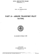 Part 21 Airline Transport Pilot Rating
