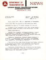 Department of Transportation News Urban Mass Transportation Administration UMTA 7648