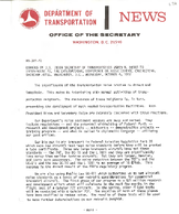 Under Secretary of Transportation James M Beggs October 1972