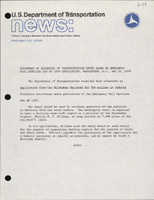 Statement by Secretary of Transportation Brock Adams on Emergency Rail Services Act of 1970 Application