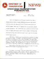 Department of Transportation News Urban Mass Transportation Administration UMTA 7513