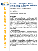 Evaluation of WrongWay Driving Countermeasures at Kansas Urban and Rural Interstate Ramps Summary