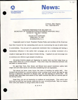 Remarks Prepared for Delivery by Secretary of Transportation Elizabeth Hanford Dole Saved by the Belt Award to Sugar Ray Leonard