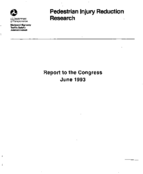 Pedestrian Injury Reduction Research Report to the Congress