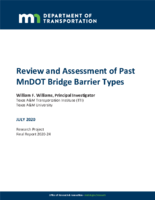 Review and Assessment of Past MnDOT Bridge Barrier Types