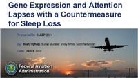Gene Expression and Attention Lapses with a Countermeasure for Sleep Loss Presentation