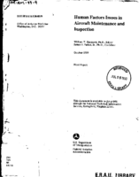 Human Factors Issues in Aircraft Maintenance and Inspection