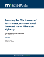 Assessing the Effectiveness of Potassium Acetate to Control Snow and Ice on Minnesota Highways