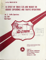 The Effect of truck size and weight on accident experience and traffic operations