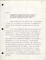 Commencement Address Prepared for Delivery by Secretary of Transportation John A Volpe at the United States Coast Guard Academy