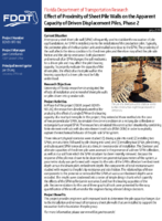 Effect of Proximity of Sheet Pile Walls on the Apparent Capacity of Driven Displacement Piles Phase 2 Summary