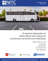 Biobjective Optimization for Battery Electric Bus Deployment Considering Cost and Environmental Equity