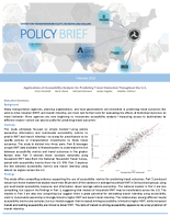 Applications of Accessibility Analysis for Predicting Travel Outcomes Throughout the US Policy Brief