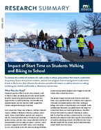 Impact of Start Time on Students Walking and Biking to School Research Summary