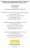 Development of an Implementation Plan for Sustainable Transportation Infrastructure Systems in Iowa