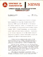 Department of Transportation News Urban Mass Transportation Administration UMTA 7394