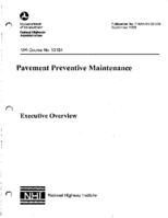 Pavement Preservation The Preventive Maintenance Concept Executive Overview