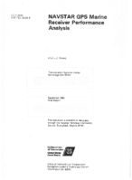 NAVSTAR GPS Marine Receiver Performance Analysis