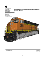 Acoustical Warning Devices as Emergency Warning Systems Phase 1