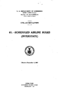 Part 61 Scheduled Airline Rules Interstate Effective November 1 1937