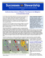 Successes in Stewardship  California Uses Advance Mitigation Planning to Link Mitigation to Conservation Goals
