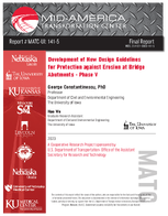 Development of New Design Guidelines for Protection Against Erosion at Bridge Abutments  Phase V