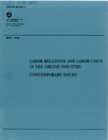 Labor relations and labor costs in the airline industry  contemporary issues