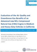 Evaluation of the Air Quality and Greenhouse Gas Benefits of an Advanced LowNOx Compressed Natural Gas CNG Engine in Medium and HeavyDuty Vehicles in California