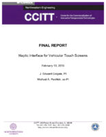 Haptic Interface for Vehicular Touch Screens