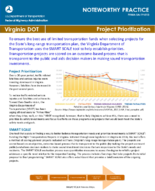 Virginia DOT Project Prioritization