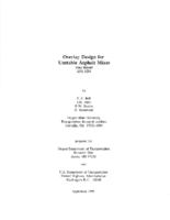 Overlay design for unstable asphalt mixes  final report