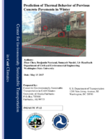 Prediction of Thermal Behavior of Pervious Concrete Pavements in Winter