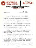 Department of Transportation News Urban Mass Transportation Administration UMTA 12374
