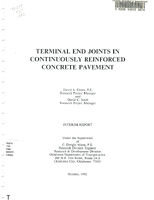 Terminal End Joints in Continuously Reinforced Concrete Pavement