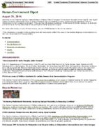 Human Environment Digest August 25 2016
