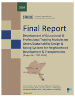 Development of Educational  Professional Training Modules on GreenSustainability Design  Rating Systems for Neighborhood Development  Transportation 2017