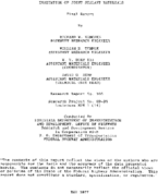 Evaluation of joint sealant materials  final report