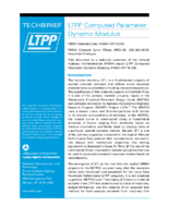 LTPP Computed Parameter Dynamic Modulus  techbrief